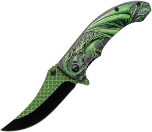 CN300551GN.jpg Rite Edge Dragon Scale Linerlock A/O Green