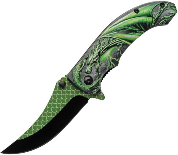 Rite Edge Dragon Scale Linerlock A/O Green