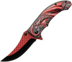 CN300551RD.jpg Rite Edge Dragon Scale Linerlock A/O Folding Knife