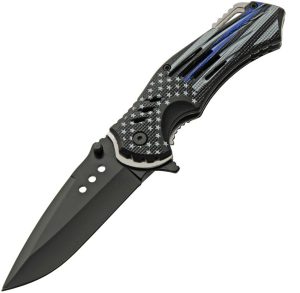 CN300552PO.jpg Rite Edge Police Flag Linerlock Folding Knife