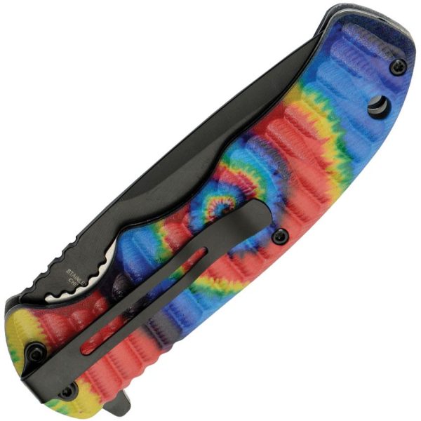 Rite Edge Tie Dye Linerlock A/O Folding Knife