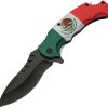 CN300567MX.jpg China Made Mexican Flag Linerlock A/O - Bottle Opener