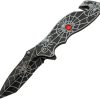 China Made Spider Web Linerlock A/O Black - Tanto