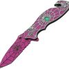 CN300568PU.jpg China Made Spider Web Linerlock A/O Purple - Tanto