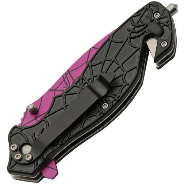 CN300568PU_add_01.jpg China Made Spider Web Linerlock A/O Purple - Tanto