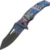 CN300575BL.jpg China Made Skull Linerlock A/O 3D Feather Design