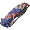 China Made USA Eagle Linerlock A/O 3D American Flag