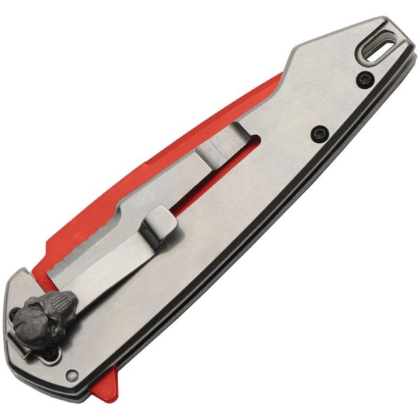 China Made Predator Framelock A/O Red Titanium Blade