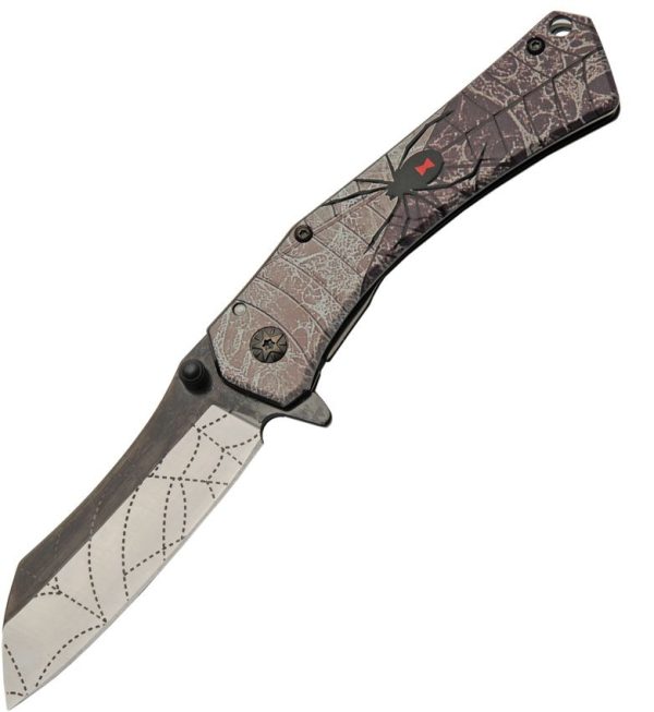 China Made Widow's Web Framelock Stainless Blade