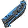 Rite Edge Caution Linerlock A/O Blue Blade
