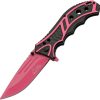CN300585PK.jpg Rite Edge Caution Linerlock A/O Pink - Assisted Opening