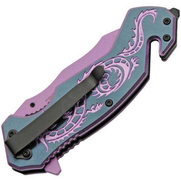 Rite Edge Flying Dragon Linerlock Purple - Assisted Opening