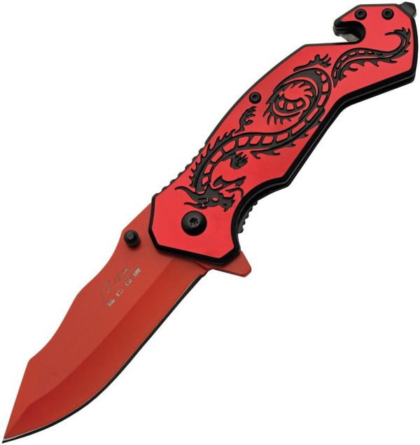 Rite Edge Flying Dragon Linerlock Red - Assisted Opening