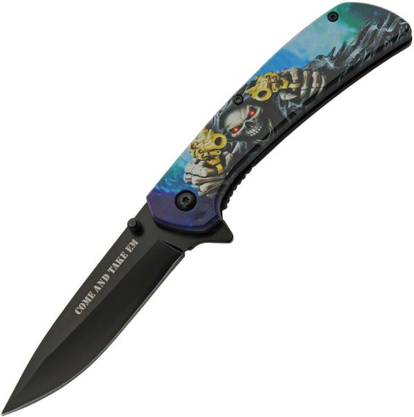 Rite Edge Reaper Linerlock A/O Blue - Assisted Opening
