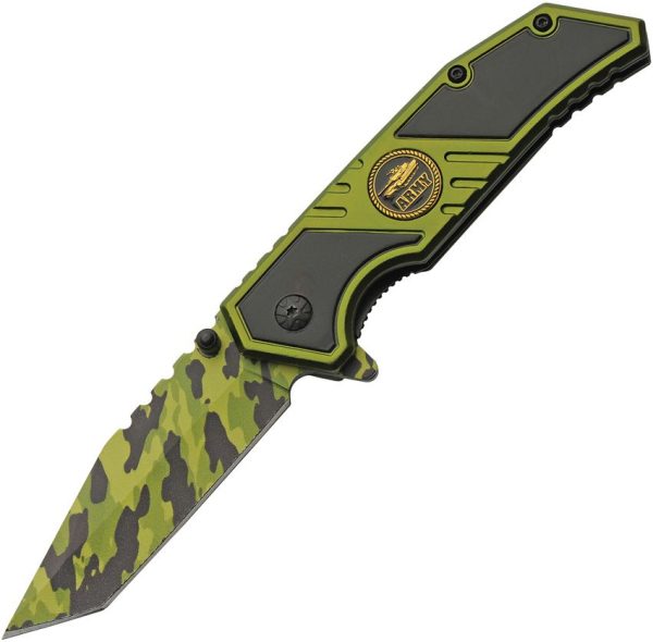 Rite Edge Army Camo Linerlock - Assisted Tanto