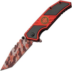CN300598FF.jpg Rite Edge Fire Fighter Camo Linerlock - Tanto