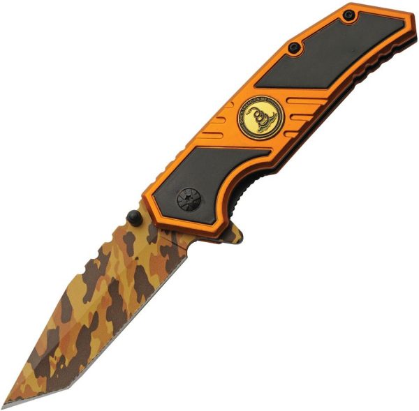 Rite Edge Don't Tread Camo Linerlock - Orange Assist