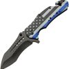 Rite Edge Police Flag Linerlock - 4 inch Blade