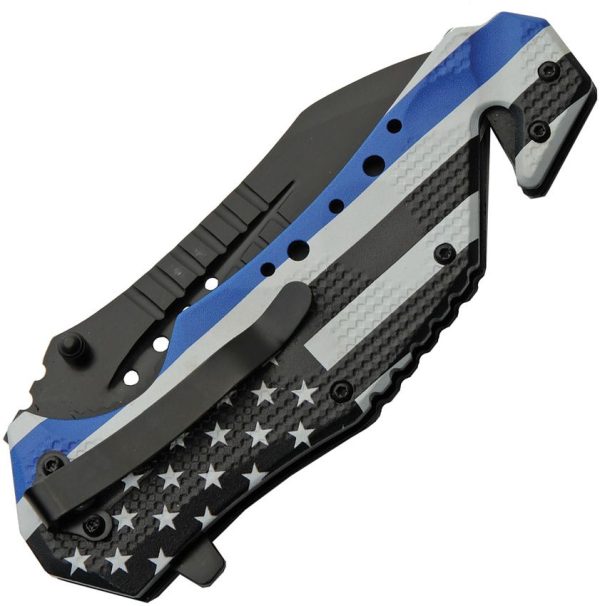 Rite Edge Police Flag Linerlock - 4 inch Blade