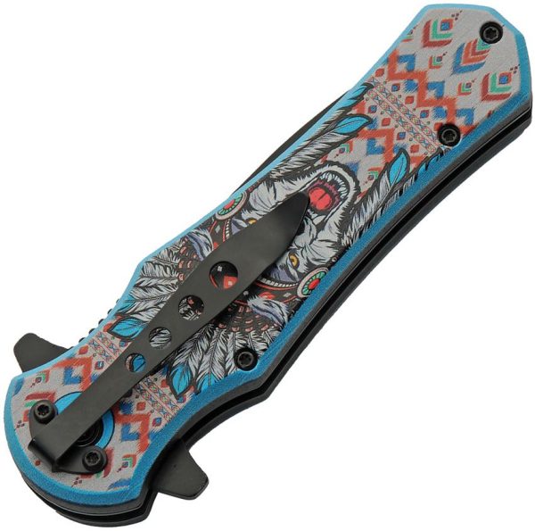 Rite Edge Wolf Headdress Linerlock - Assisted Opening