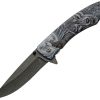CN300605BK.jpg Rite Edge Dark Moon Linerlock Assisted Opening Gray