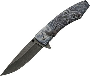 CN300605BK.jpg Rite Edge Dark Moon Linerlock Assisted Opening Gray