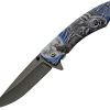 CN300605BL.jpg Rite Edge Dark Moon Linerlock Assisted Opening Blue