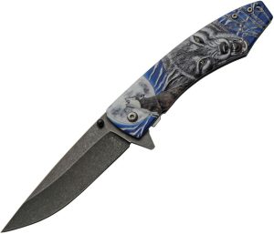CN300605BL.jpg Rite Edge Dark Moon Linerlock Assisted Opening Blue