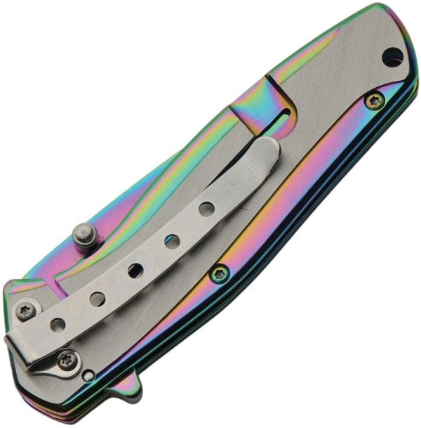 Rite Edge Rainbow Linerlock Assisted Opening 3Cr13