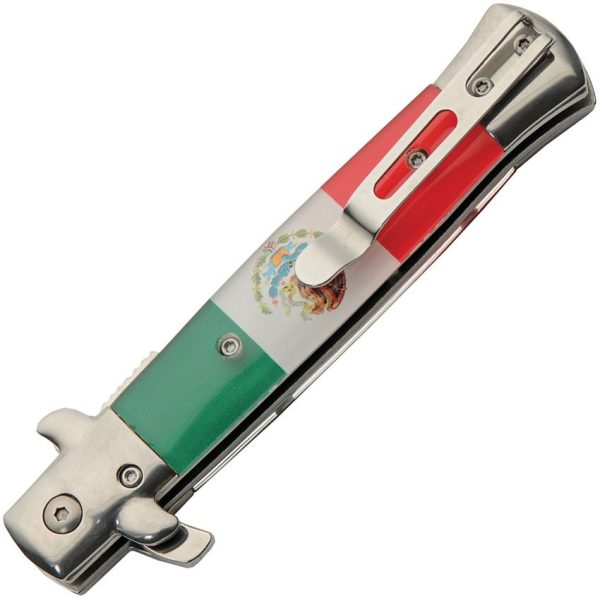 Rite Edge Stiletto Linerlock Assisted - Mexico Flag