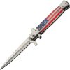 Rite Edge Stiletto Linerlock - USA Flag Clear Resin