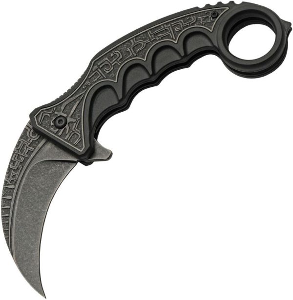 Rite Edge Gothic Karambit Linerlock Assisted - Black