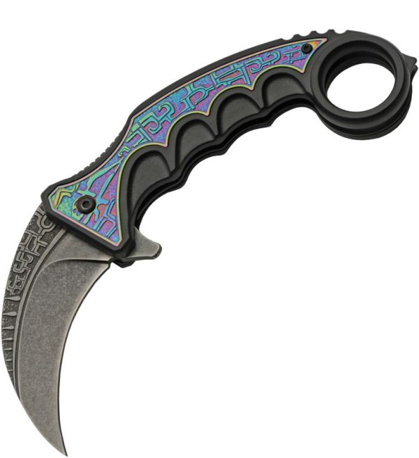 Rite Edge Gothic Karambit Linerlock Assisted - Spectrum