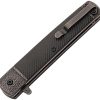 China Made Samurai Linerlock Black Stonewash Fiberglass