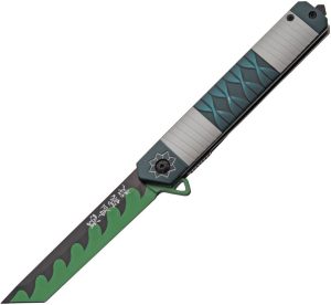 Rite Edge Shinazugawa Linerlock Assisted - Gray/Green