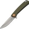 Rite Edge Linerlock Green Micarta Folding Knife