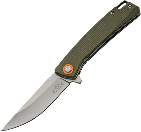 Rite Edge Linerlock Green Micarta Folding Knife