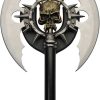 Muerte Axe Double Blade 25" Stainless Steel Skull Handle