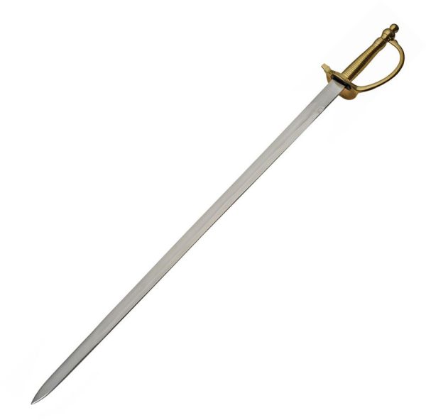 CSA NCO Sword 30" Stainless Blade Brass Handle D-Guard Fixed