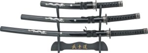 CN926764.jpg Rite Edge Pearl Dragon Sword Set 3pc Katana Wakizashi Steel Sharpened