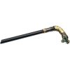 China Made Dragon Sword Cane - 34in Green Marble Handle