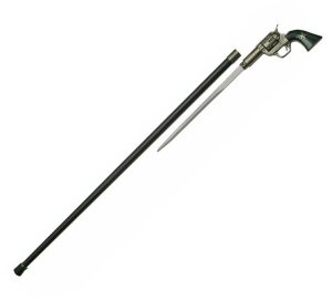CN926864.jpg China Made Gun Sword Cane - 37.5in Black Metal Handle