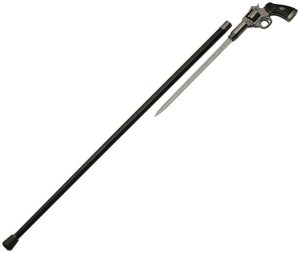 CN926906.jpg China Made Gun Cane Metal Handle - 28 inches