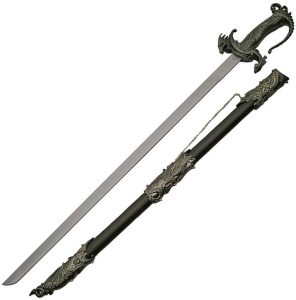 Fancy Dragon Sword 28" Satin Stainless Blade Fixed Blade