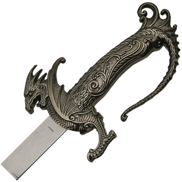 Fancy Dragon Sword 28" Satin Stainless Blade Fixed Blade