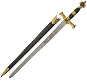 Rite Edge Star Of David Sword 22" Stainless Blade Black Gold