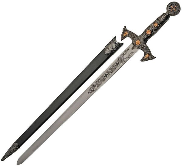Rite Edge Knights Templar Sword 22.5" Stainless Blade