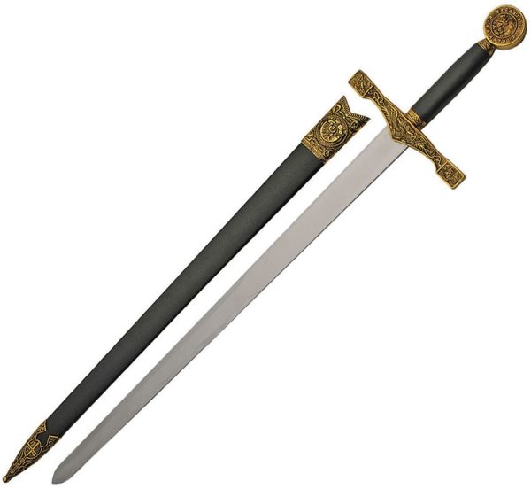 Rite Edge Gold Excalibur Sword - Stainless Mirror Finish