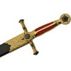 Masonic Sword 23" Stainless Steel Blade Gold Handle Ceremonial