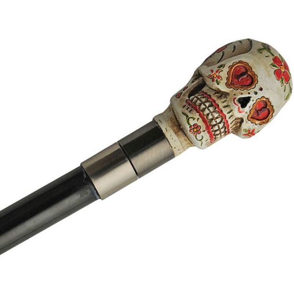 China Made Sugar Skull Cane Sword - 35 inches
